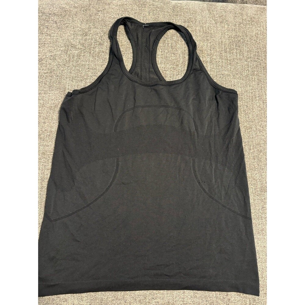 Lululemon Swiftly Tech Tank Top Womens 12 Black Racerback Athletic Yoga Gym